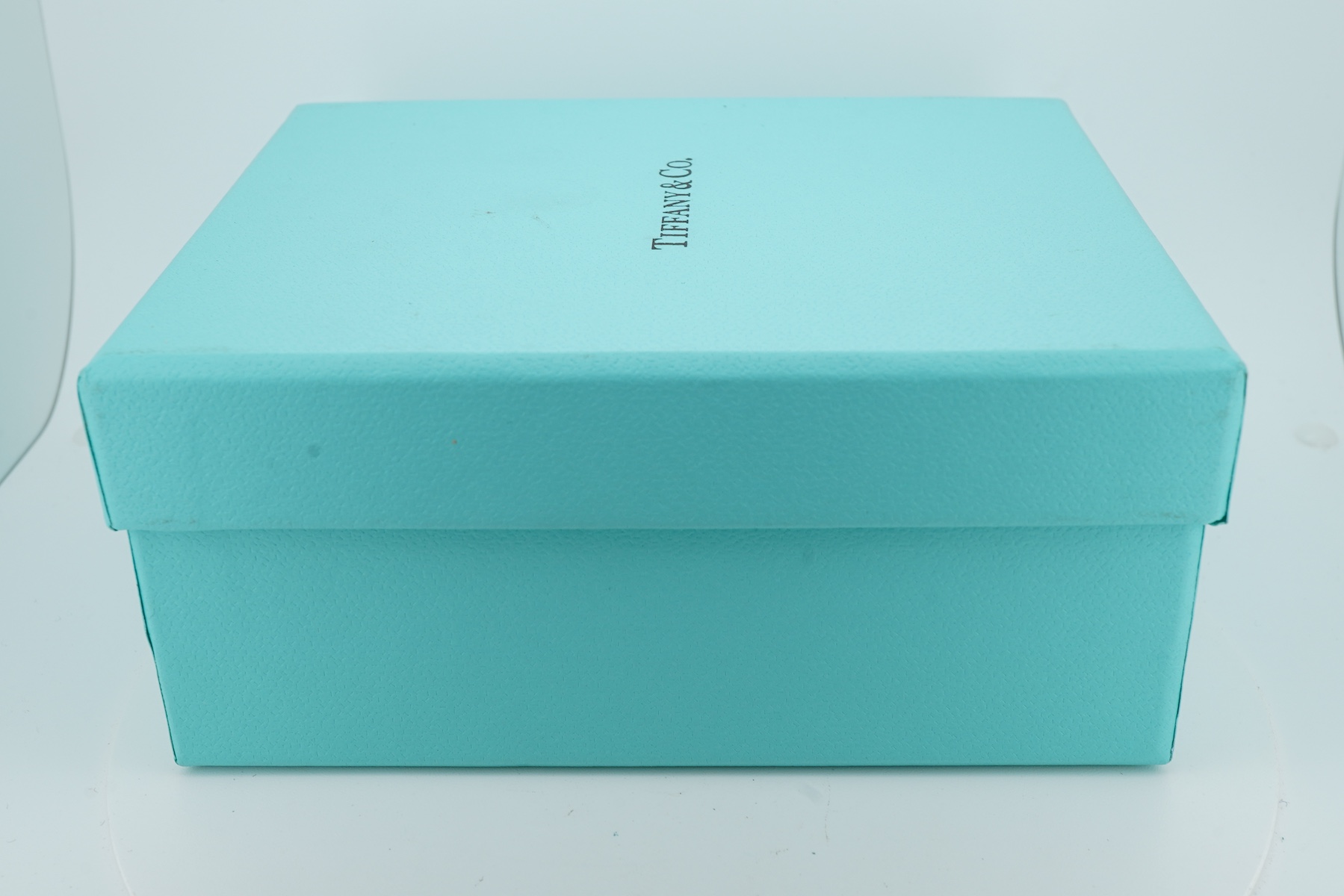 A recent Elsa Peretti for Tiffany & Co 925 posy holder brooch, signed, 86mm, with Tiffany & Co box and similar outer box.